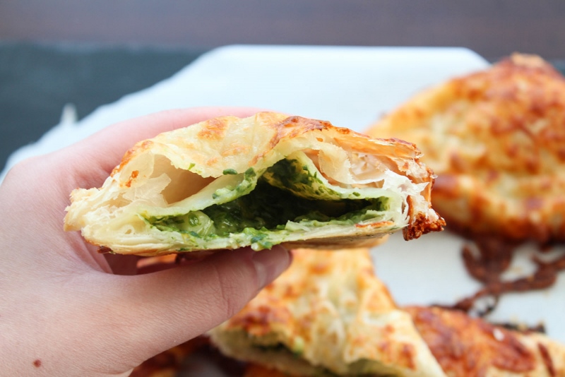 Puff Pastry With A Creamy Spinach Filling