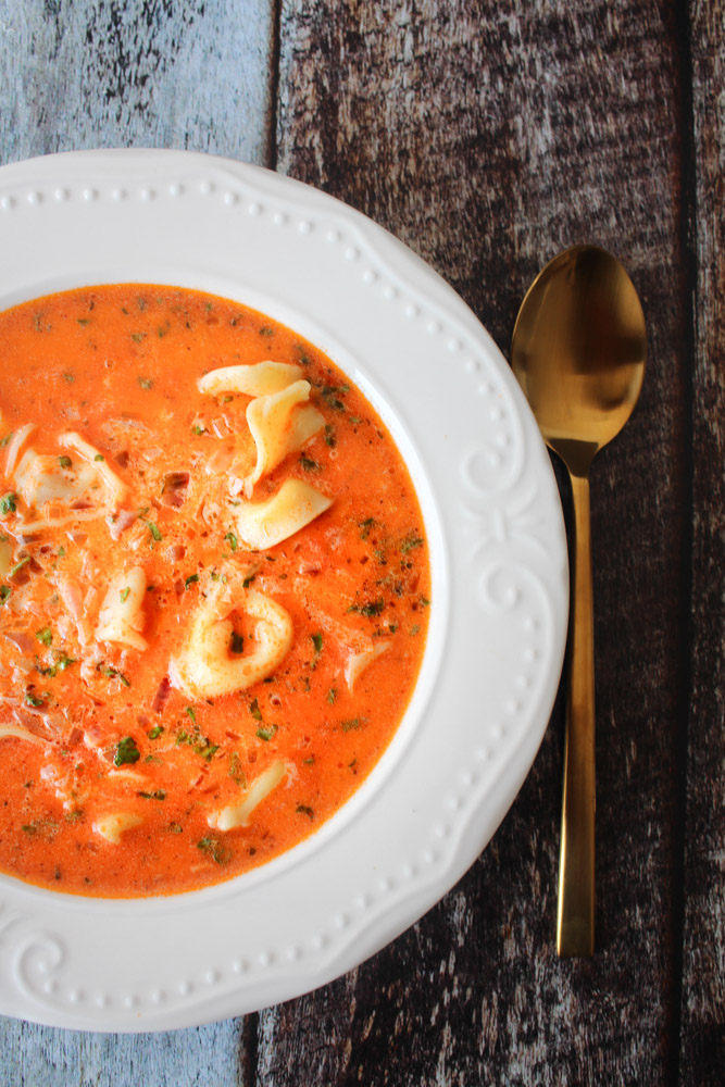 Tortellini Pesto Suppe