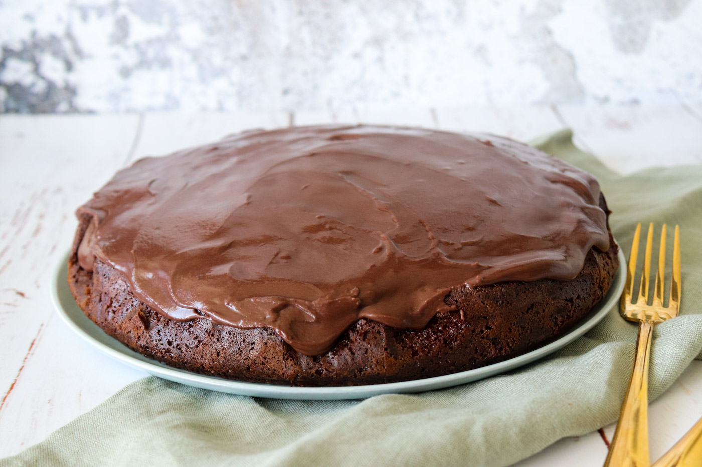 Chokoladekage Med Chokoladeglasur
