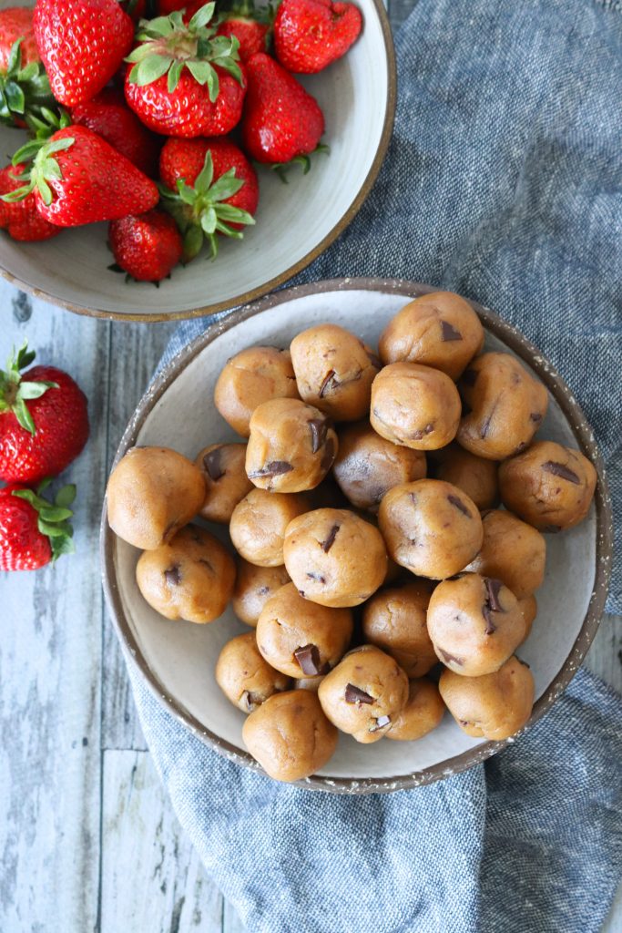 Cookie Dough Kugler Med Chokolade Og Peanut Butter