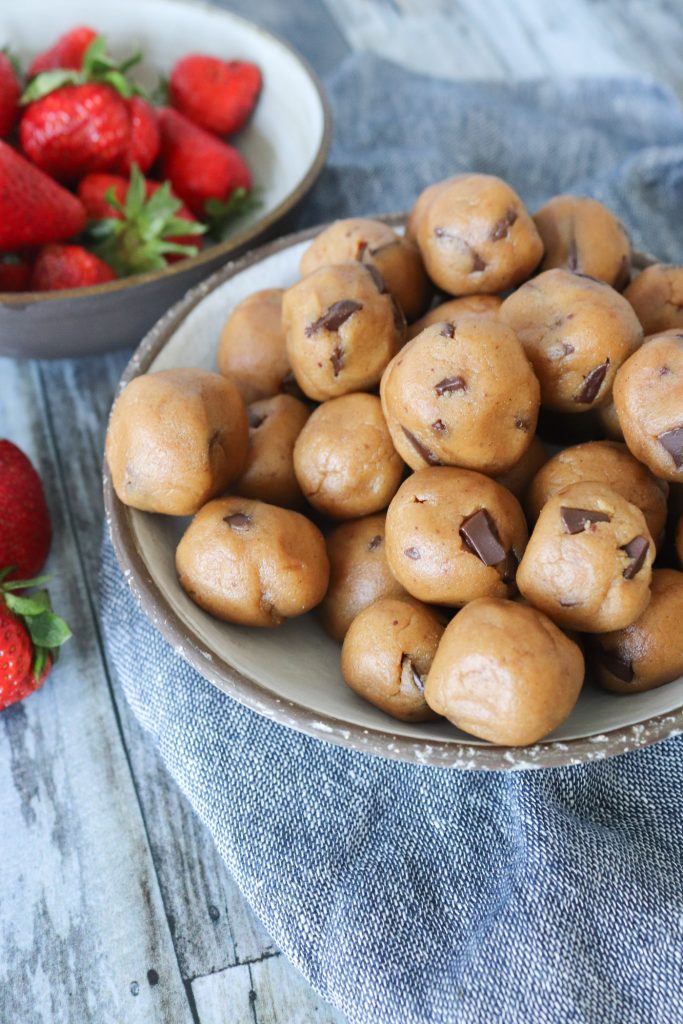 Cookie Dough Kugler Med Chokolade Og Peanut Butter