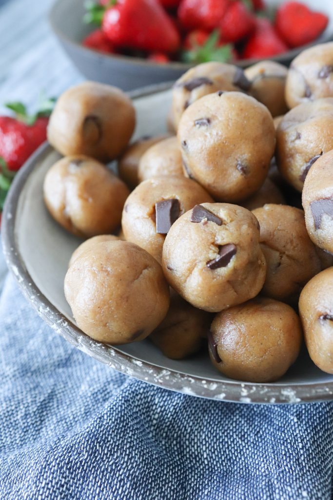 Cookie Dough Kugler Med Chokolade Og Peanut Butter