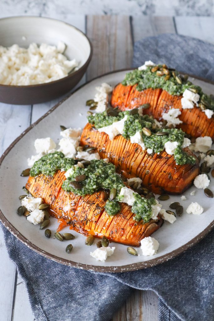 Hasselback Søde Kartofler