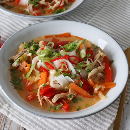 Asiatisk Inspireret Suppe Med Kylling
