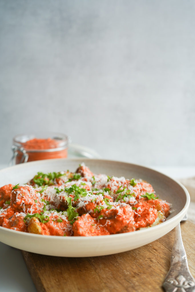 Kartoffelsalat Med Romescosauce