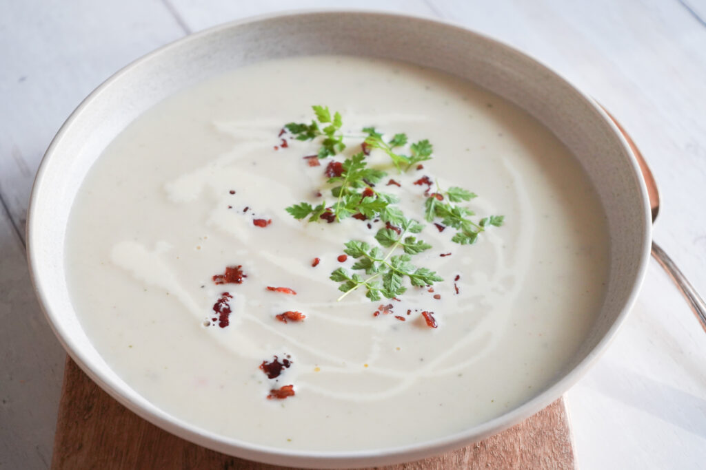 Blomkålssuppe Med Brunet Smør