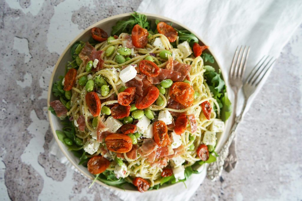 Spaghettisalat Med Pesto