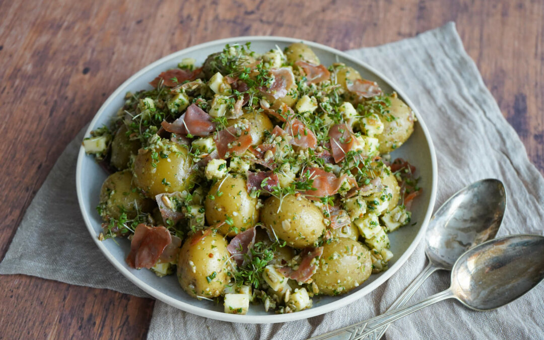 Kartoffelsalat med pesto