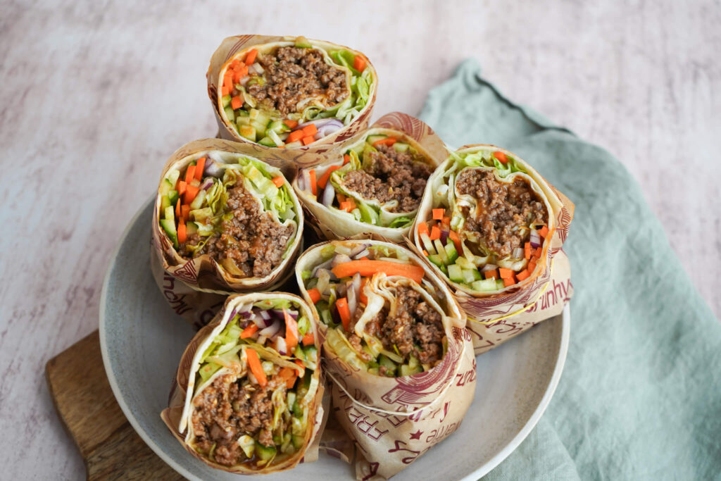 Wraps med hakket oksekød med gochujang opskrift