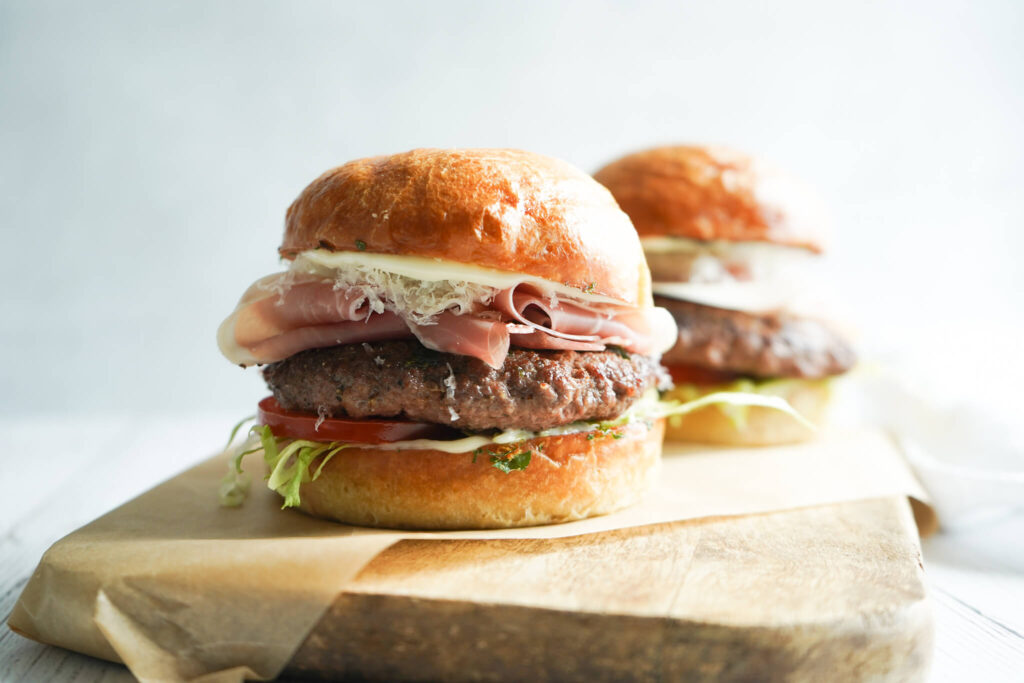 Italiensk inspireret burger