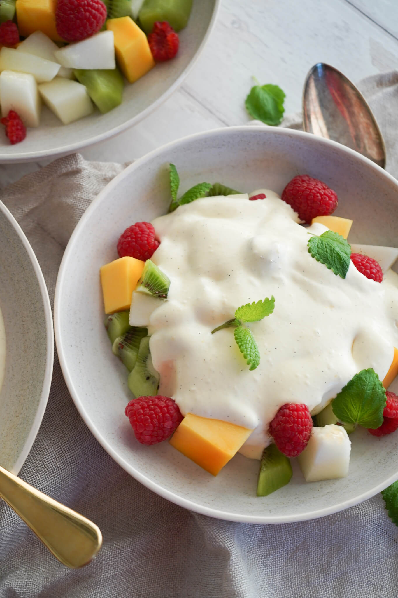 Råcreme til frugtsalat