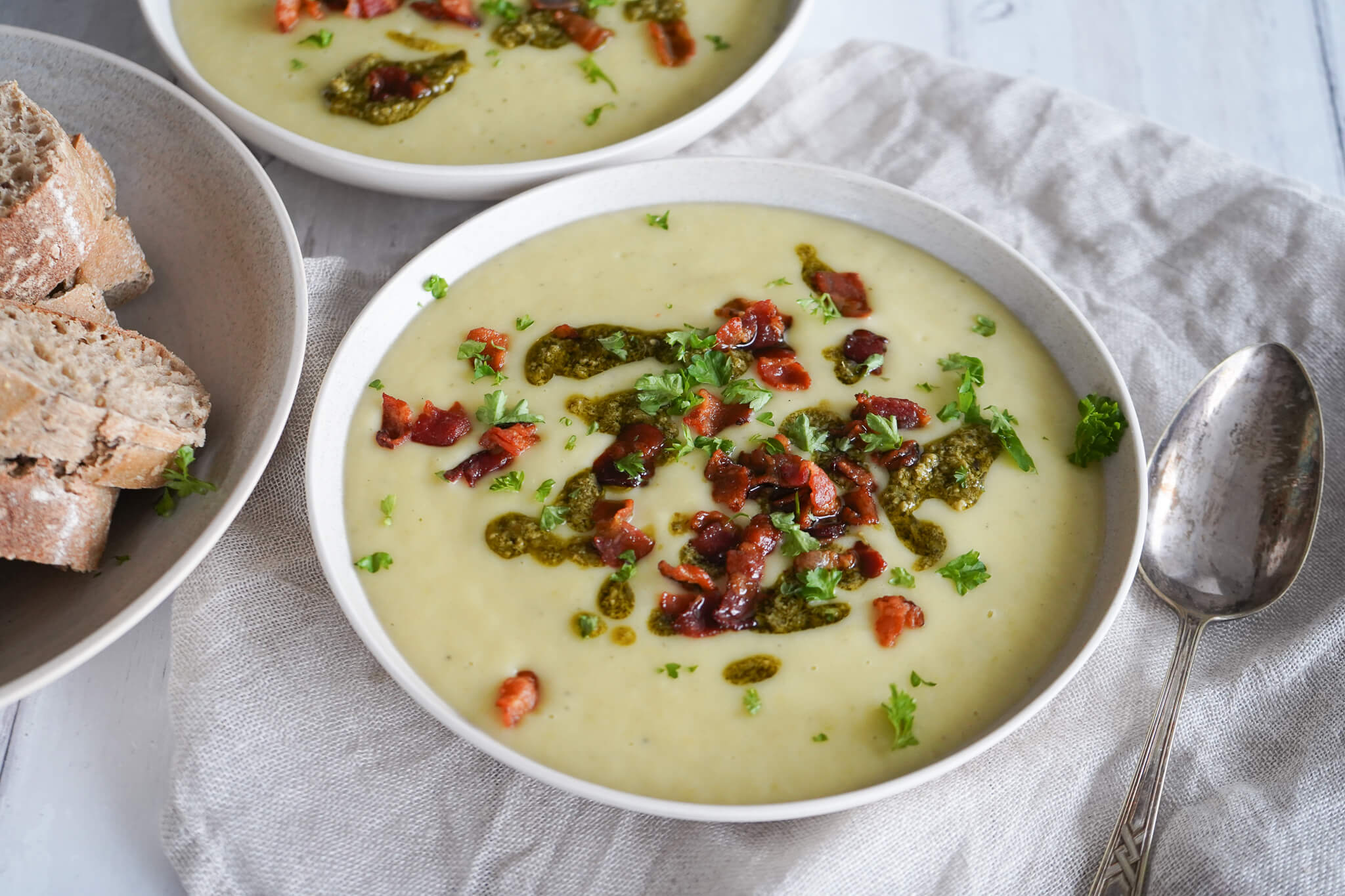 Kartoffelsuppe Med Porre