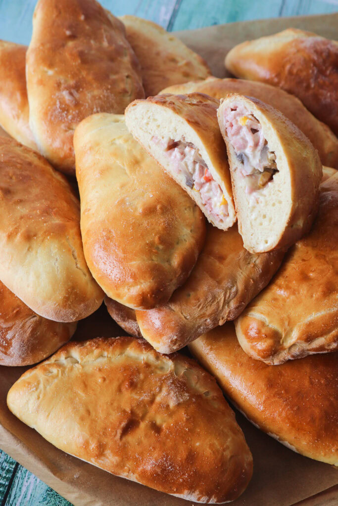 De Bedste Bløde Pirogger Med Flødeost, Champignon Og Skinke