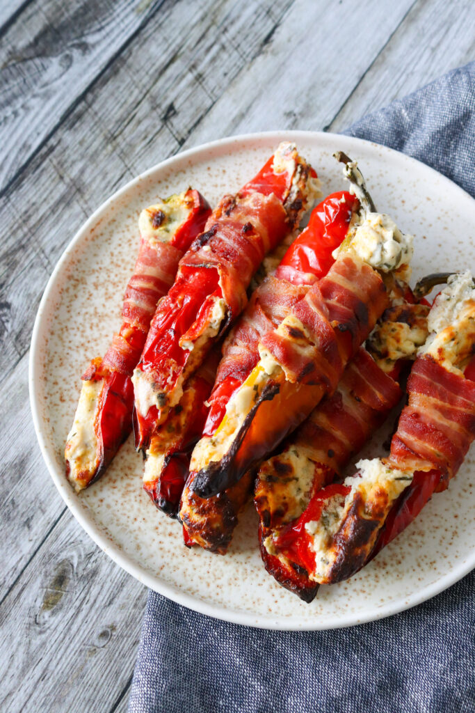 Fyldte Snackpeber Med Flødeost Og Bacon - Perfekt Tilbehør