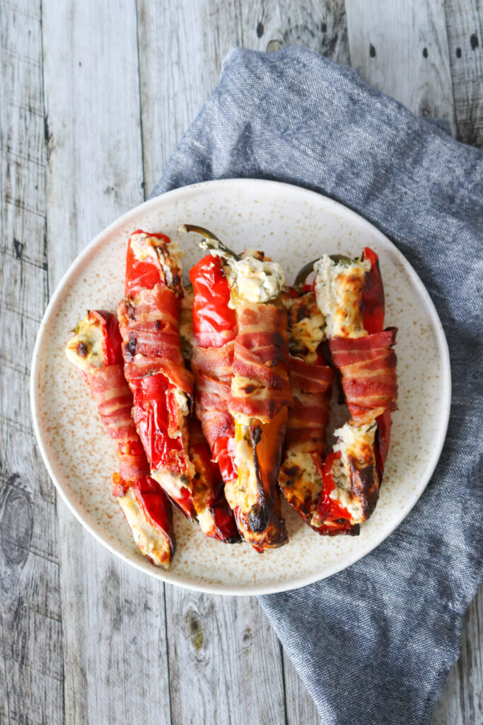 Fyldte Snackpeber Med Flødeost Og Bacon - Perfekt Tilbehør