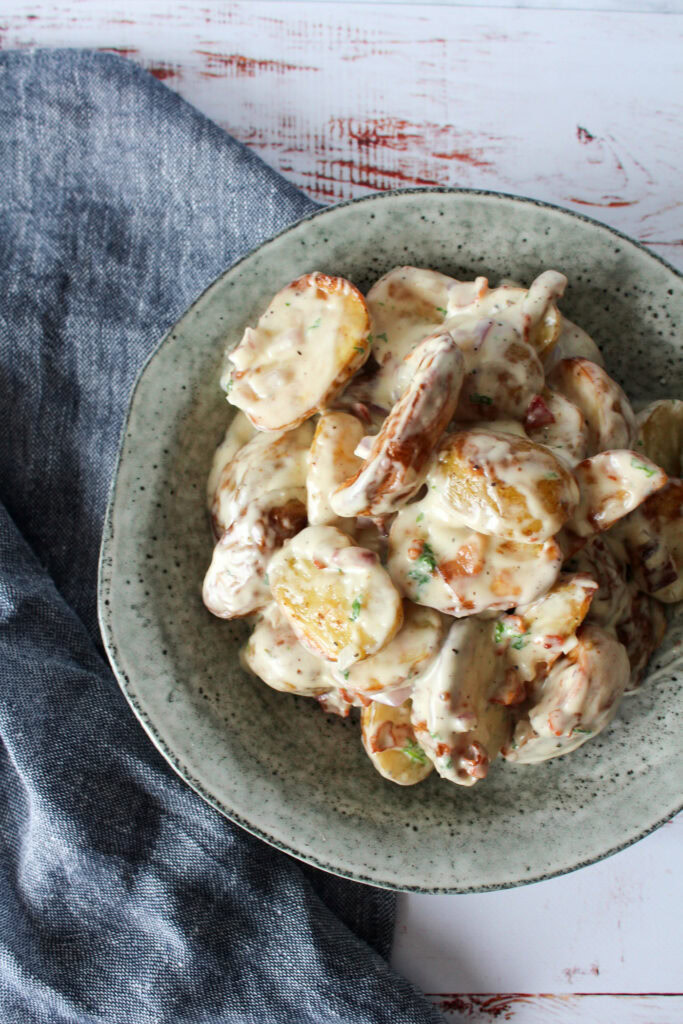 Ovnbagte Kartofler I Baconsauce