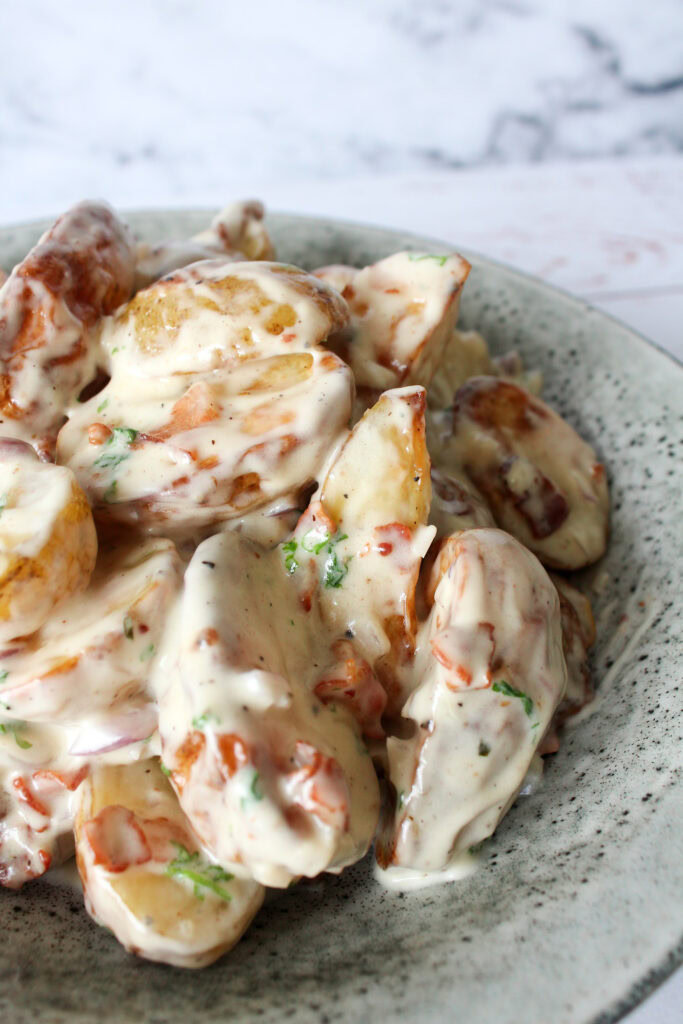 Ovnbagte Kartofler I Baconsauce