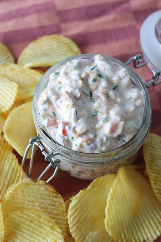 Loaded Dip Med Bacon, Ost Og Purløg - God Til Chips