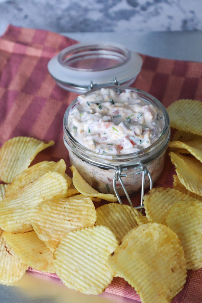 Loaded Dip Med Bacon, Ost Og Purløg - God Til Chips