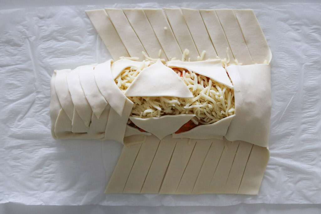 Butterdejsstang med pizzafyld