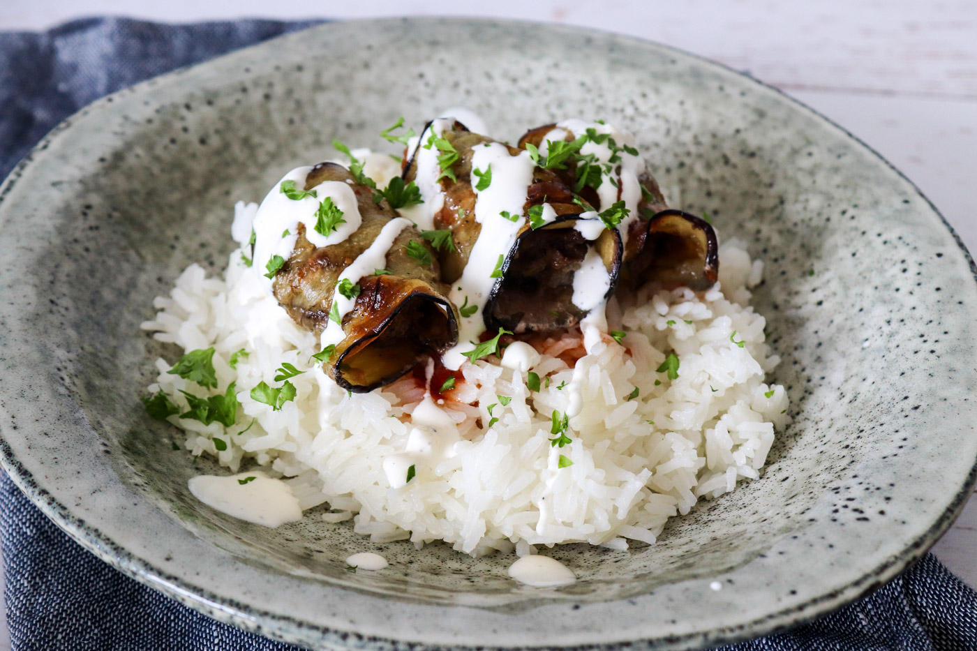 Aubergineruller Med Oksekød