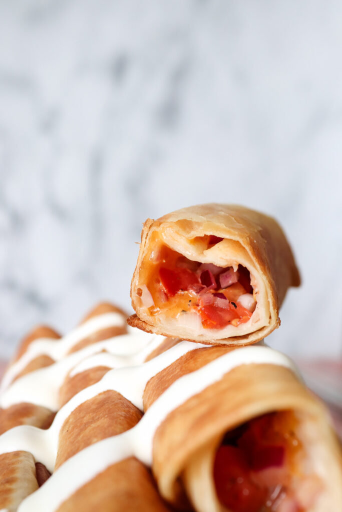 Sprøde Nachos Inspireret Taquitos Med Frisk Salsa