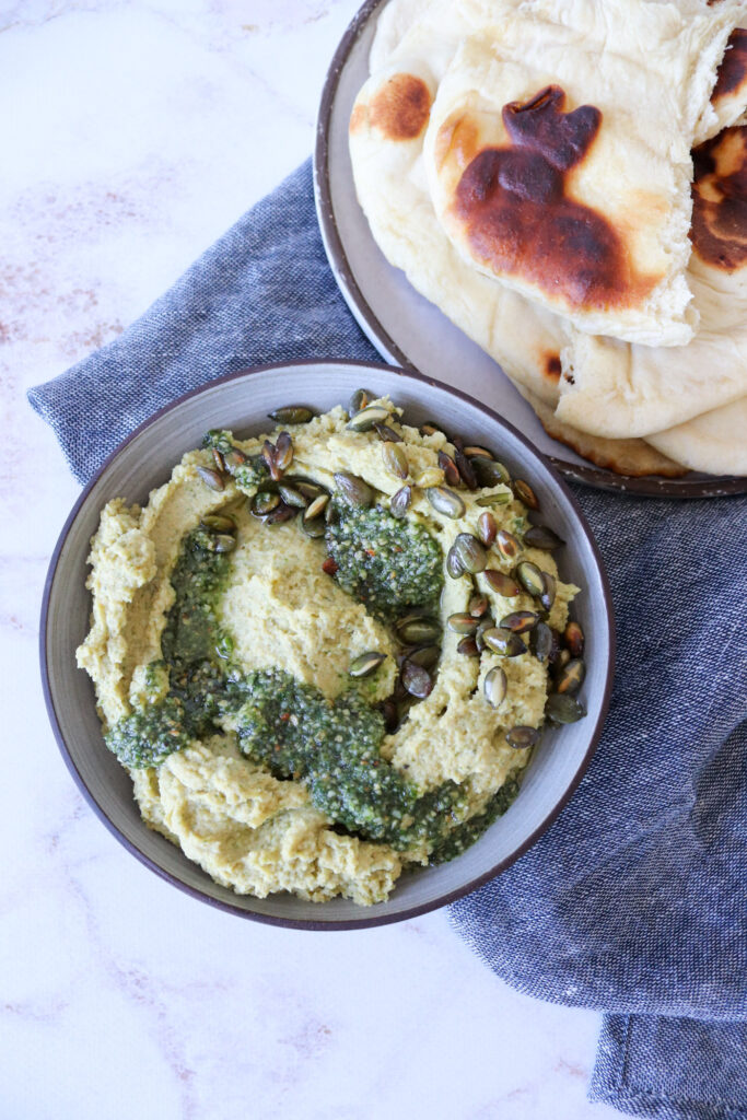 Kikærtedip Med Græskarkernepesto - Opskrift På Kikærtecreme