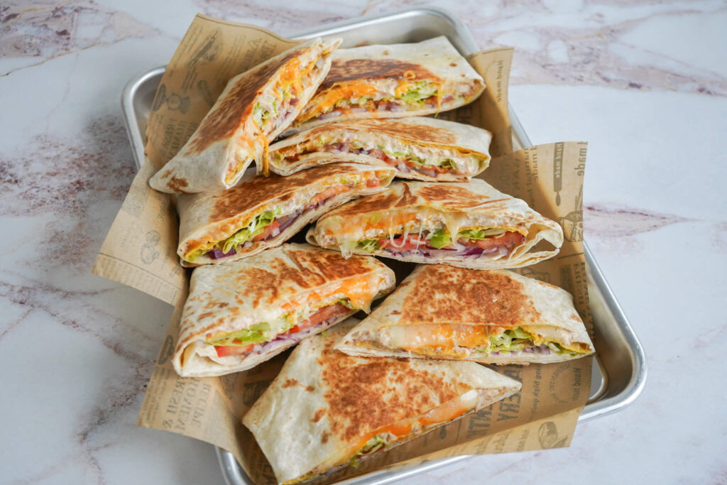 Tuna melt crunch wrap