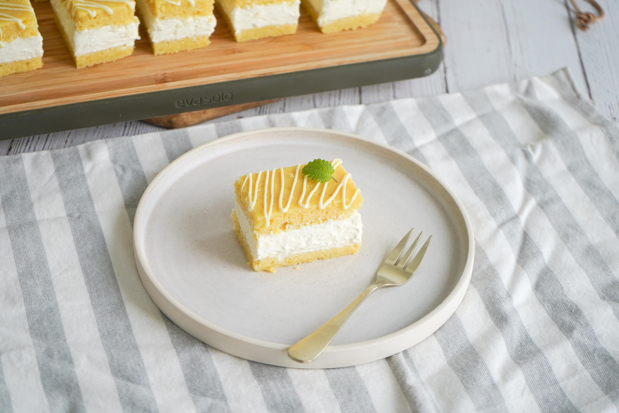 Citronkage med cheesecakecreme