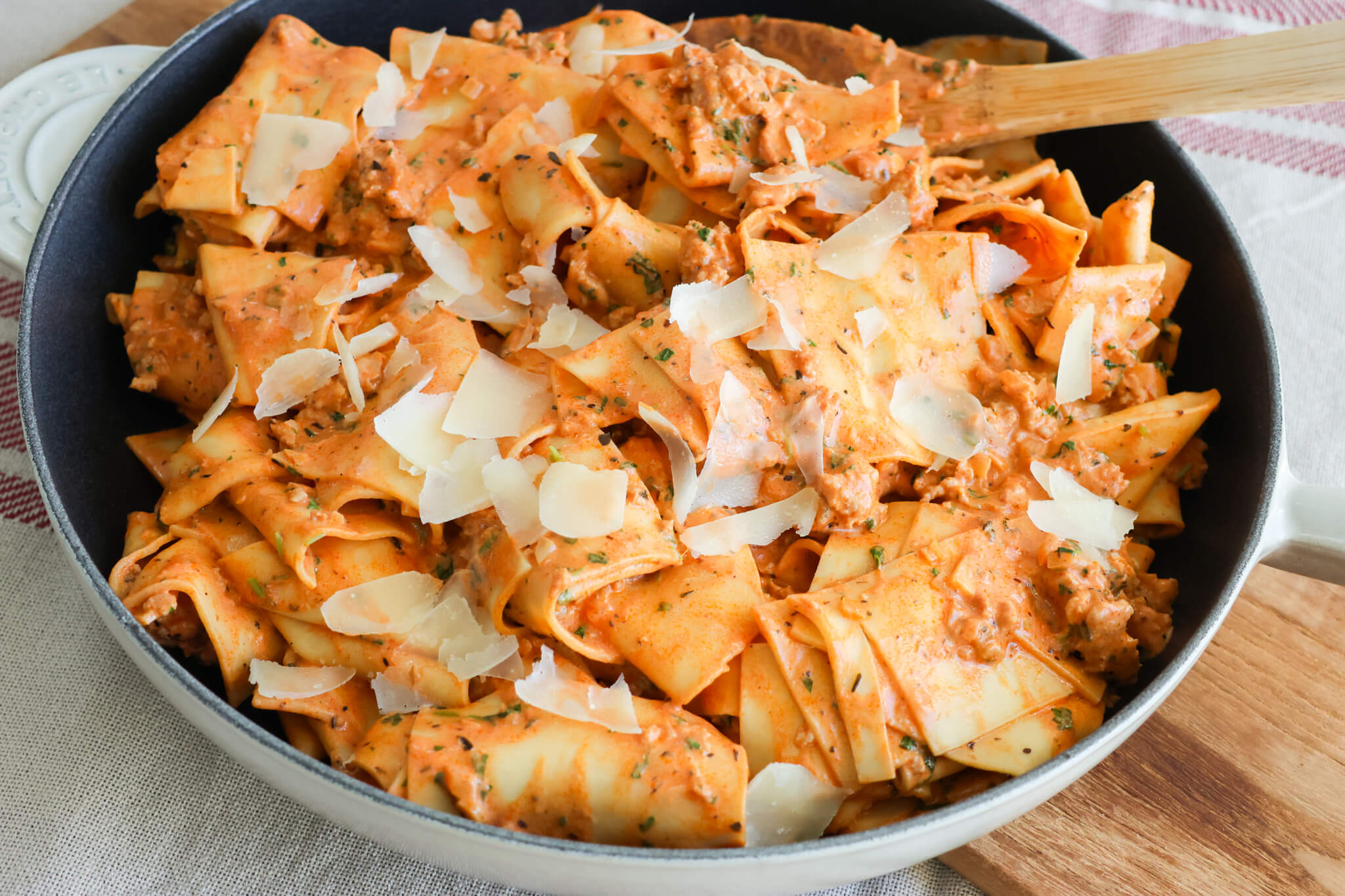 Pastaret med lasagneplader