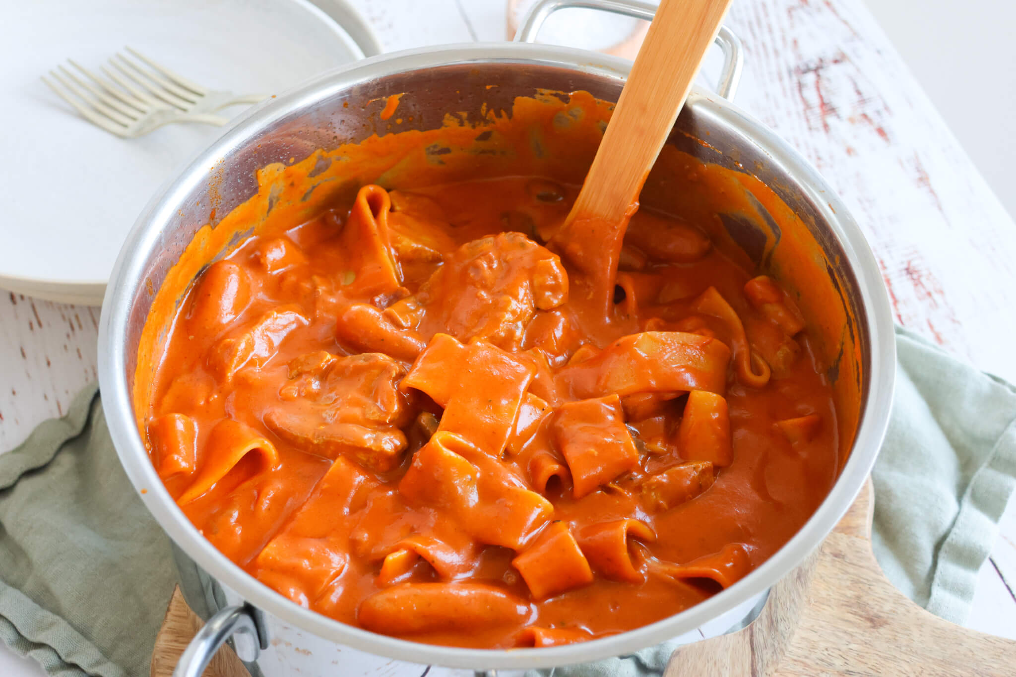 One pot pasta mørbradgryde