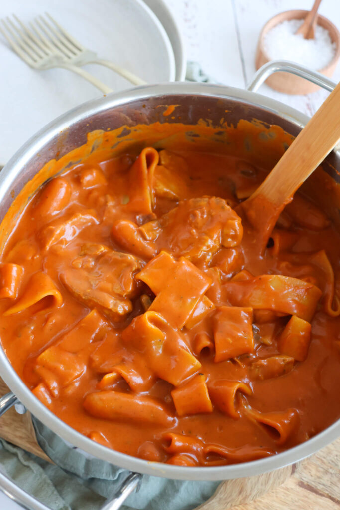 One pot pasta mørbradgryde