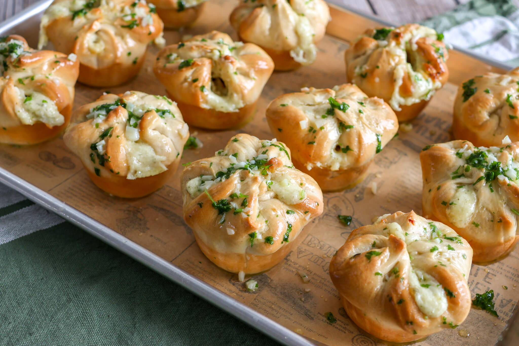 Hvidløgsbrød muffins