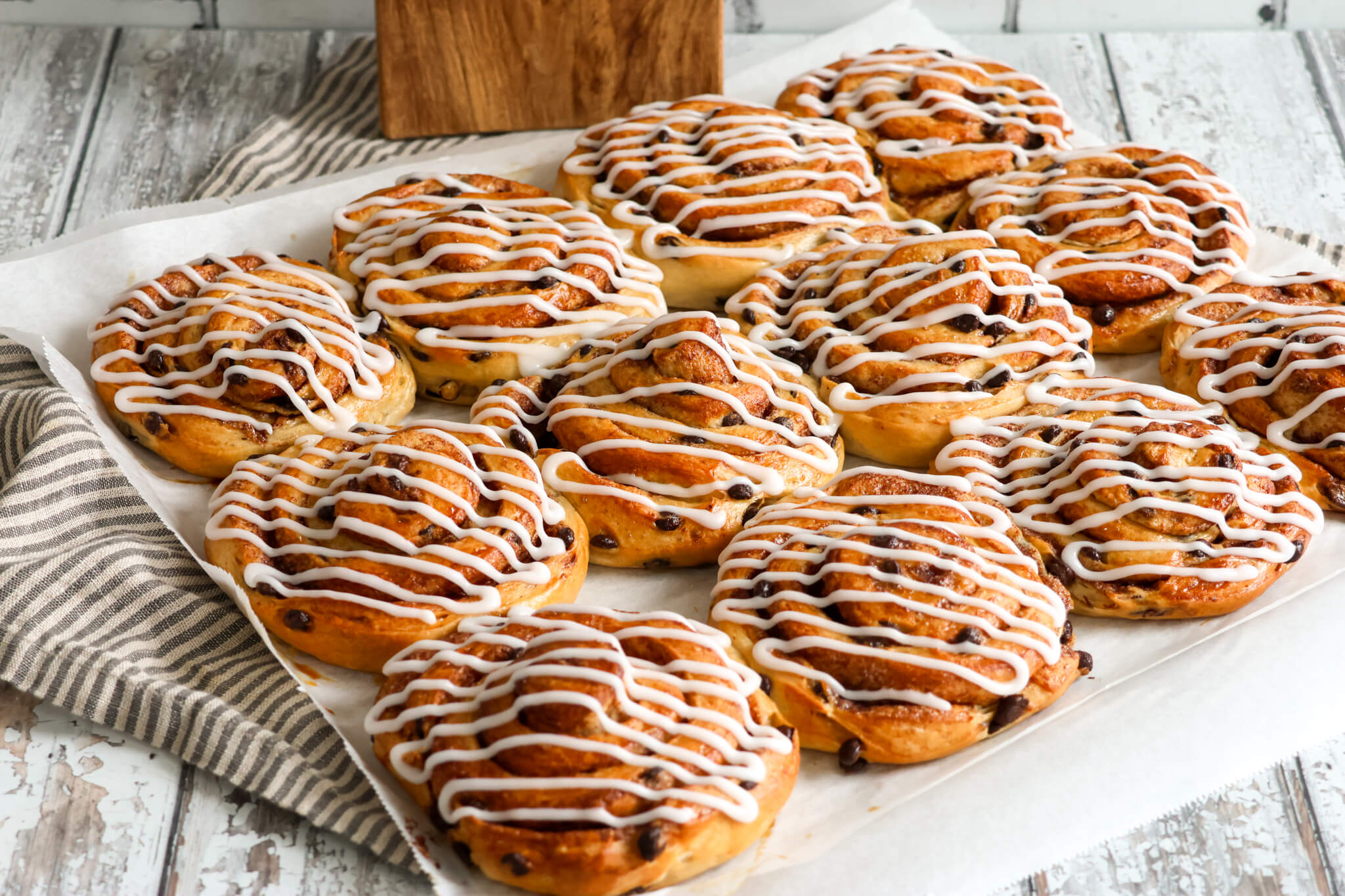 Kanelsnegle med chokolade