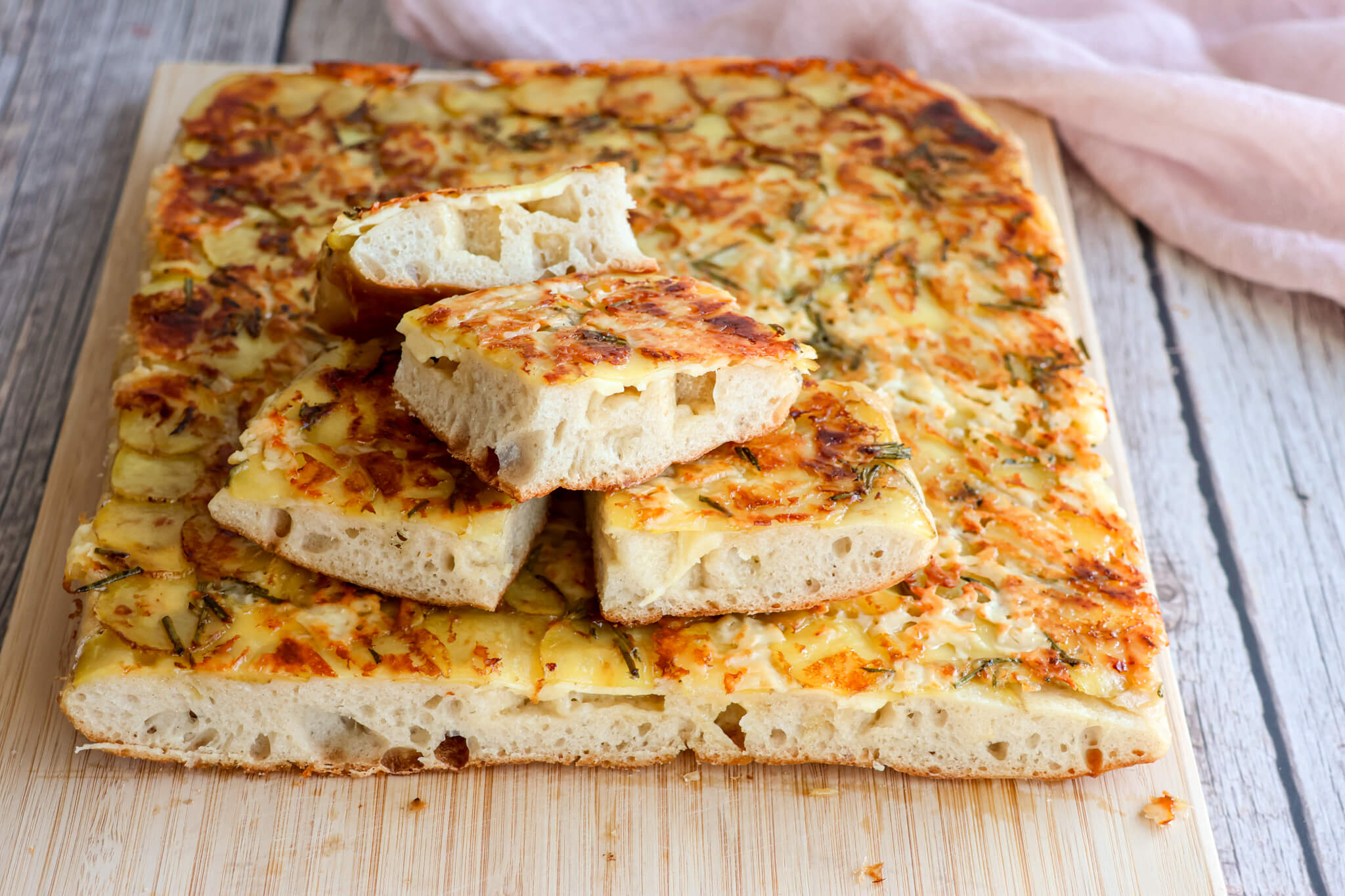 Omvendt focaccia med kartoffel