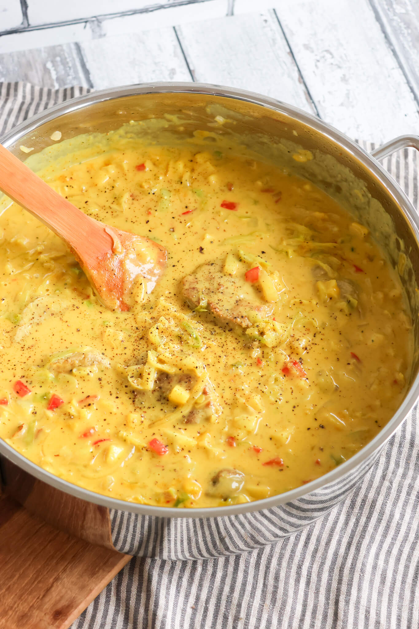 Spidskålsgryde med mørbrad