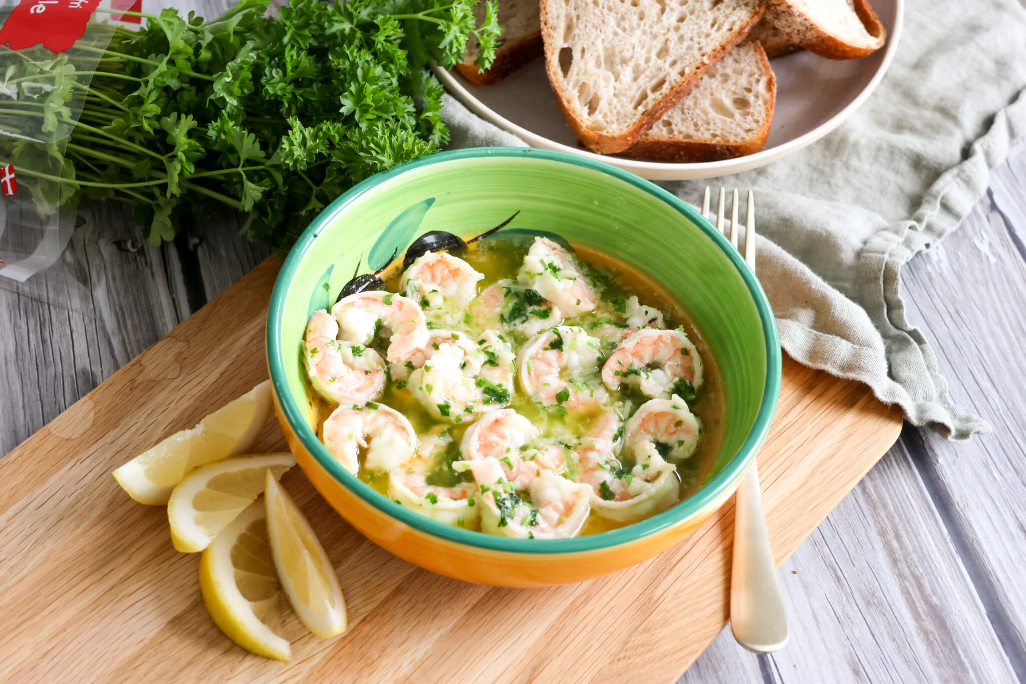 Tigerrejer med hvidløgssmør